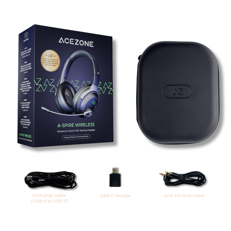 A-Spire Wireless Hybrid ANC Gaming Headset for cross-platform